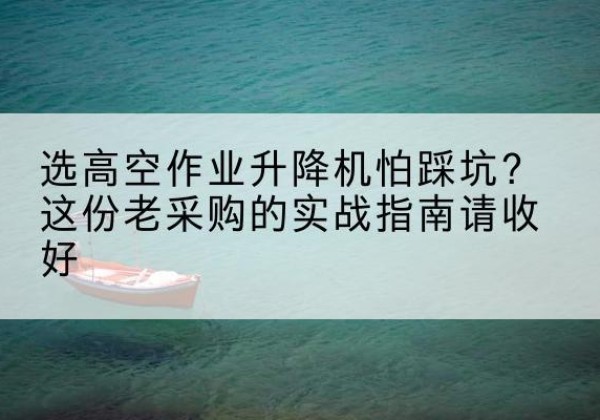 苏家屯高空作业升降机厂家推荐-选高空作业升降机怕踩坑？这份老采购的实战指南请收好