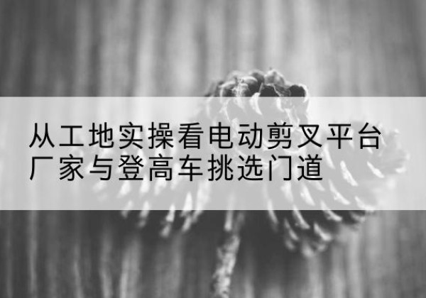 苏家屯电动剪叉升降平台厂家-从工地实操看电动剪叉平台厂家与登高车挑选门道