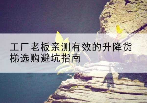 苏家屯升降货梯怎么选-工厂老板亲测有效的升降货梯选购避坑指南
